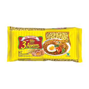 3 AYAM MIE TELOR SUPER KUNING PCK 200g