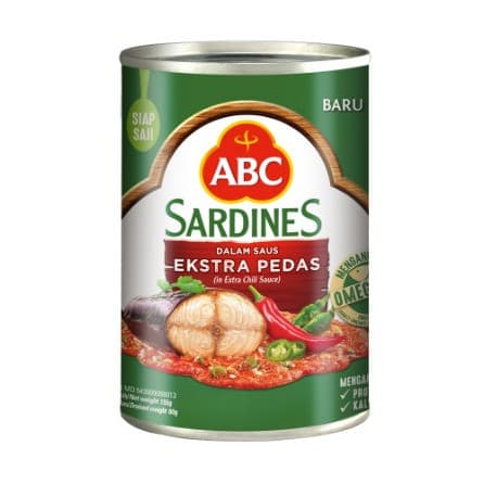 ABC SARDINES EXTRA PEDAS 155G