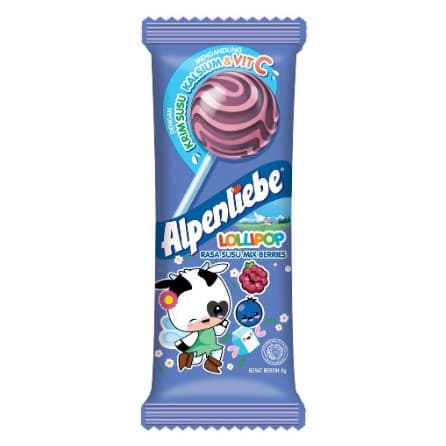 ALPENLIEBE LOLLIPOP RASA SUSU MIX BERRIES 6g
