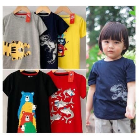 Atasan Anak Laki - Laki Motif Animal 1 - 5 Tahun