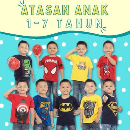 Atasan Kaos Anak Laki - Laki 1 - 7 Tahun Ver. 1