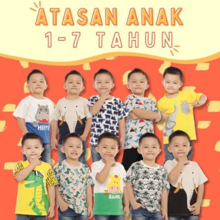 Atasan Kaos Anak Laki - Laki 1 - 7 Tahun Ver. 2