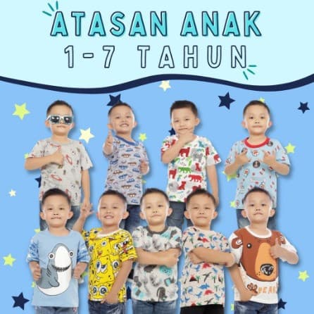 Atasan Kaos Anak Laki - Laki 1 - 7 Tahun Ver. 3