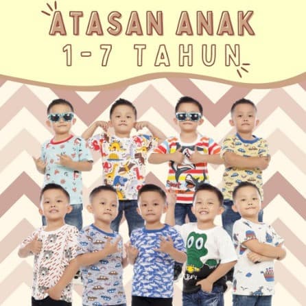 Atasan Kaos Anak Laki - Laki 1 - 7 Tahun Ver. 6