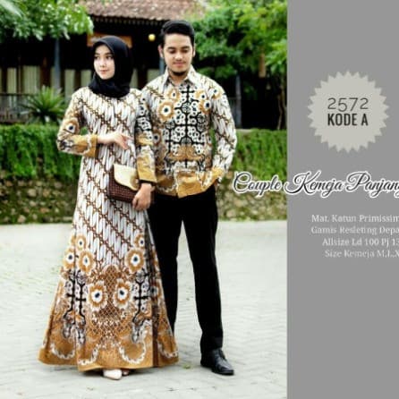 Baju Batik Couple 2572 Code A 