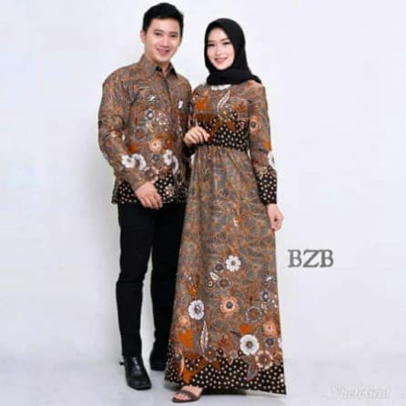Baju Batik Couple Kembang Jumbo 