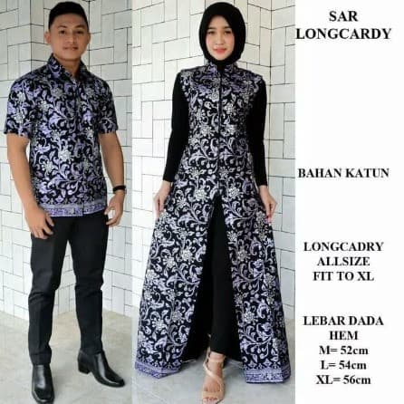 Baju Batik Couple Longcardy Mutiara 