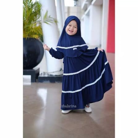 Safira Dress - Baju Gamis Setelan Anak 4 - 6 Tahun