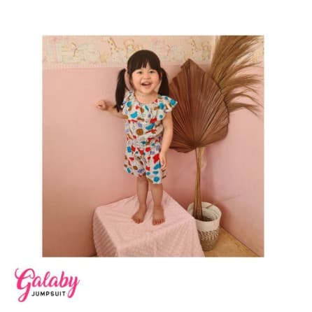Galaby Jumpsuit - Baju Jumpsuit Motif Anak Perempuan