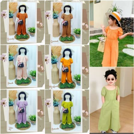 Baju Jumpsuit Polos Anak Perempuan