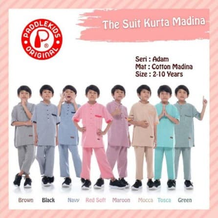 Set Koko Adam - Baju Koko Muslim Setelan Anak Laki-Laki
