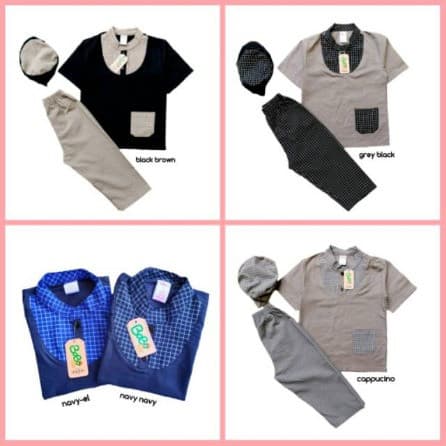 Set Koko Peci Yaqub - Baju Koko Setelan Anak Laki-Laki