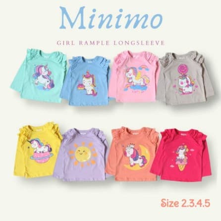 Baju Lengan Panjang Ruffle Anak Perempuan