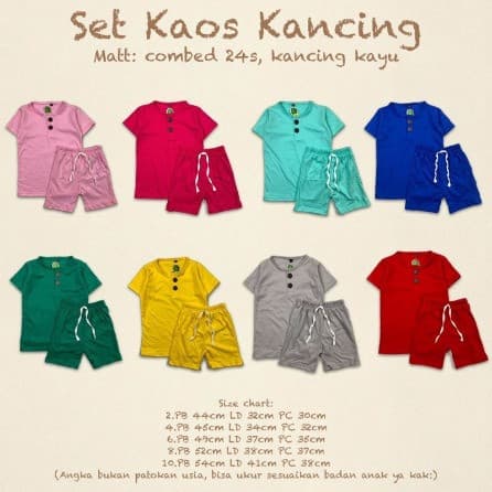 Baju Lengan Pendek One Set