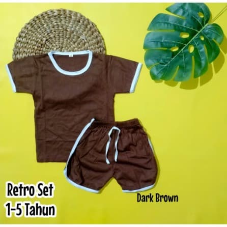 Retro Set - Baju Pendek Anak Setelan