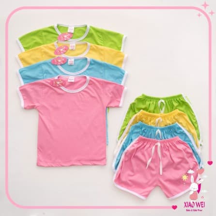 Baju Polos Setelan Anak Unisex 0 - 5 Tahun