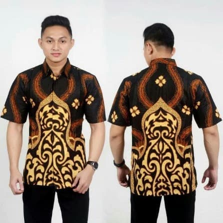Baju Pria Batik Motif Daun