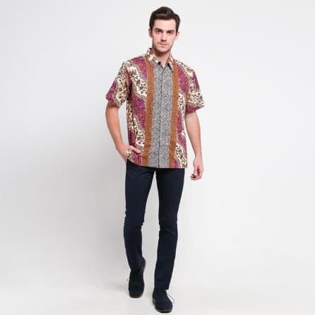 Baju Batik Pria Yoga Bahan Sunwash Berfuring 
