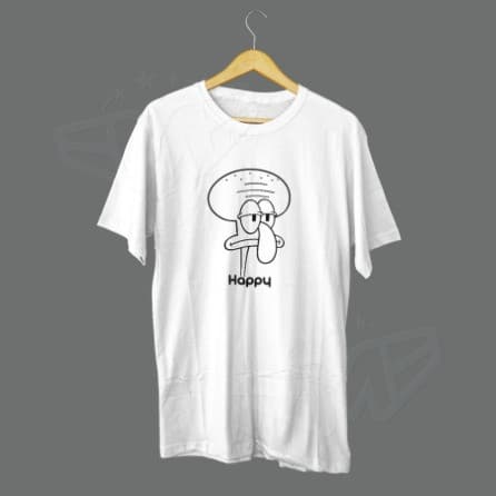 Baju Pria Distro Squidward Happy