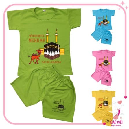 Baju Setelan Anak Motif Mekkah 0 - 4 Tahun