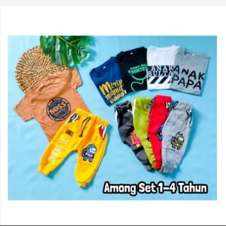Among Set - Baju Setelan Celana Panjang Anak Laki - Laki