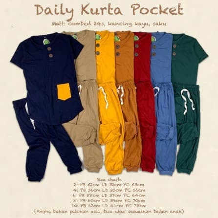 Baju Setelan Koko Daily Anak