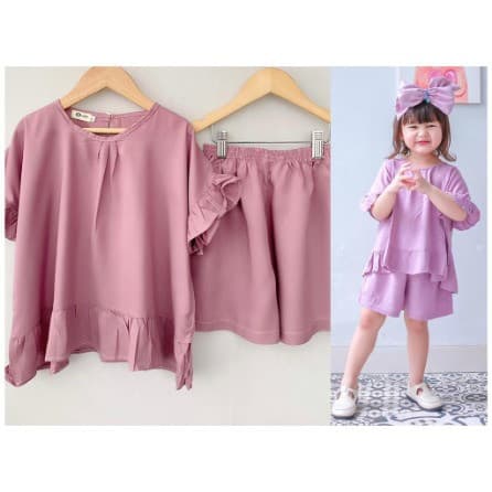 Baju Setelan Pendek Anak Perempuan