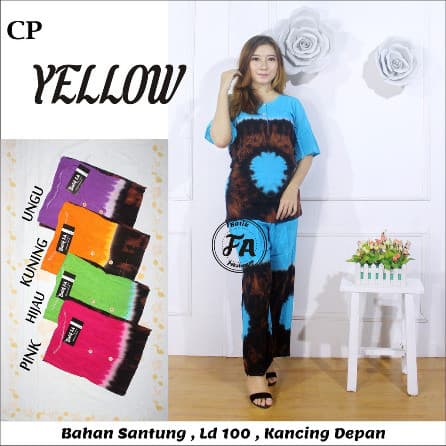 Baju Tidur Setelan Yellow