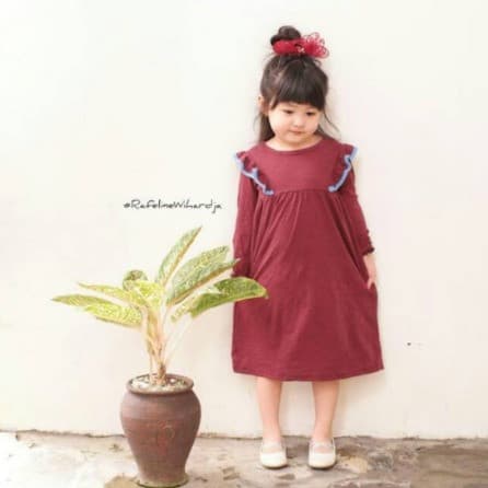 Tunik Milea - Baju Tunik Polos Anak Perempuan