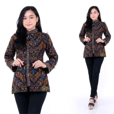 Baju Batik Wanita Bunga Zigzag Lawasan Blouse