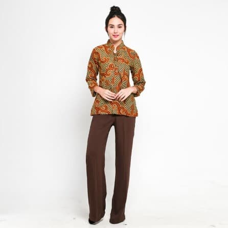Baju Wanita Batik Kerah Shanghai Motif Truntum