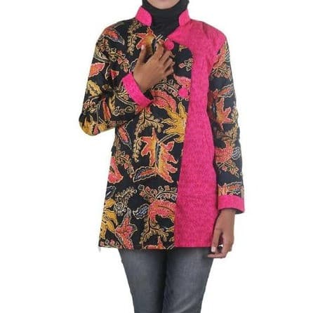 Baju Batik Wanita Khansa Lengan Panjang