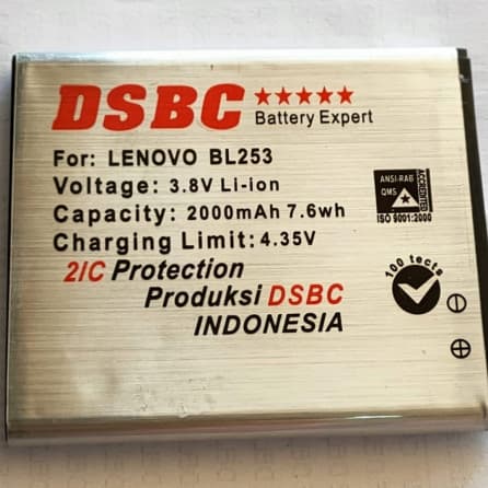 Batre Lenovo A1000 dan batre A6000 DSBC