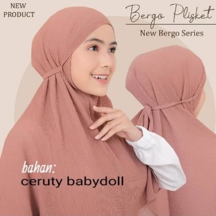 Bergo Maryam Plisket Lidi Ceruty Babydoll