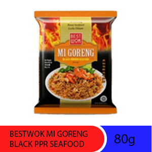 BESTWOK MI GORENG BLACK PPR SEAFD PCK 80g