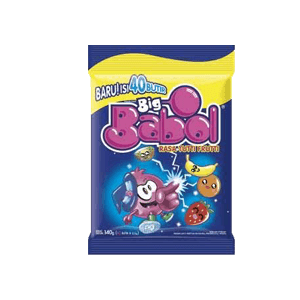 BIG BABOL CANDY BUBBLE GUM TUTTI FRUTTI PCK 140g