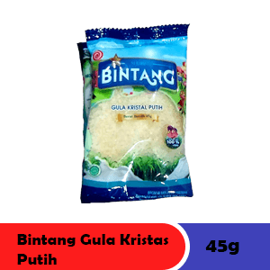 BINTANG GULA KRISTAL PUTIH  PCK 10x45g