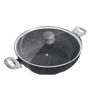 BOLDE 2EAR WOK 30CM + GLASS LID DARK KNIGHT PCS 