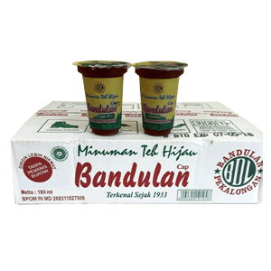 CAP BANDULAN MINUMAN TEH HIJAU  CUP 180mL