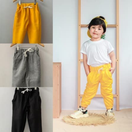 Celana Jogger Anak Polos 2 - 5 Tahun