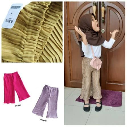 Celana Kulot Plisket Anak Perempuan