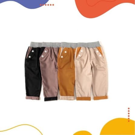 Celana Chinos Chino Panjang Kancing Anak Laki Laki 2 - 5 Tahun