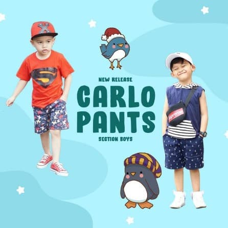 Carlo Pants - Celana Pendek Anak Laki-Laki