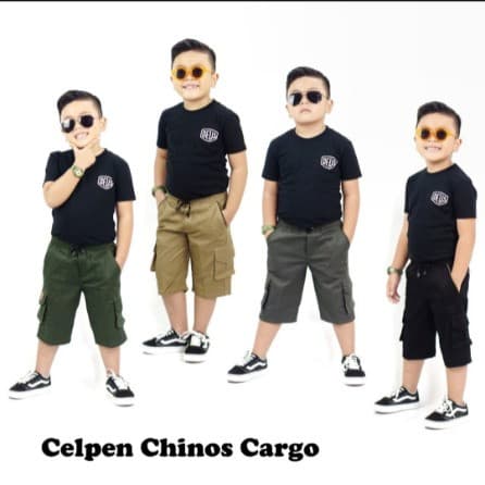 Celana Pendek Chinos Anak Laki-Laki 8 - 12 Tahun