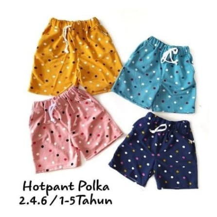 Hotpant Polka - Celana Pendek Motif Polka Anak Perempuan
