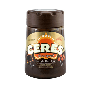 CERES CHOCO SPREAD DOUBLE HAZELNUT BTL 400/350g