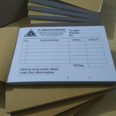 Cetak nota HVS 1 Rim