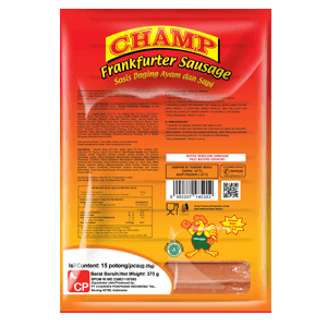 CHAMP FRANKFUTHER SAUSAGE  PCK 375g