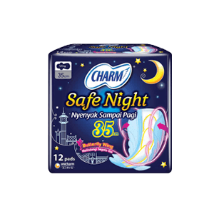 CHARM PEMBALUT SAFE NIGHT 12'S WING PCK 35cm