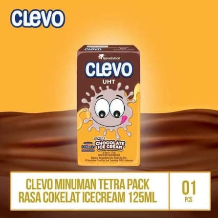 CLOVO MILK ICE CREAM COKLAT UHT 125ml